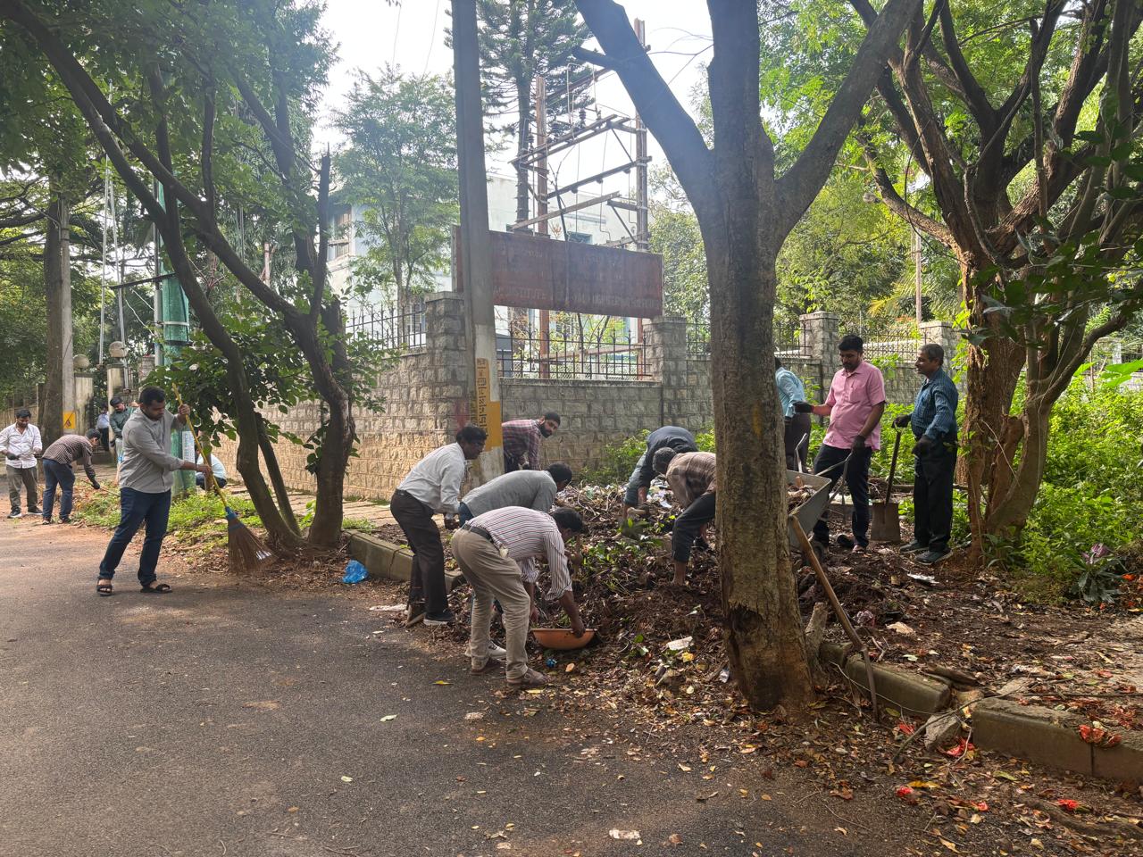 Outside compound wall